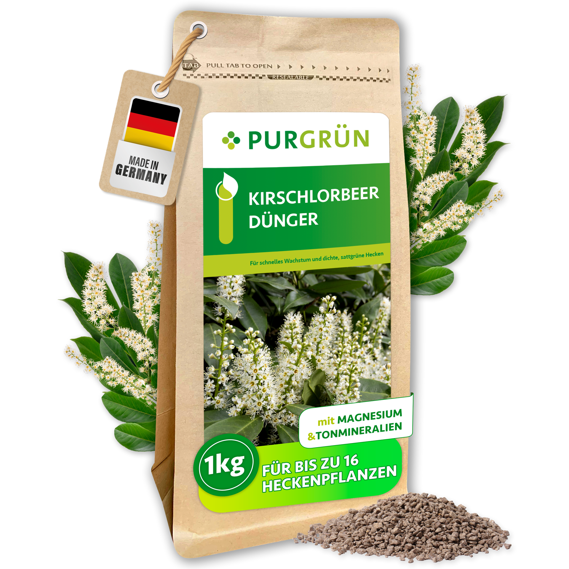 Purgrün Kirschlorbeer-Dünger 1 kg