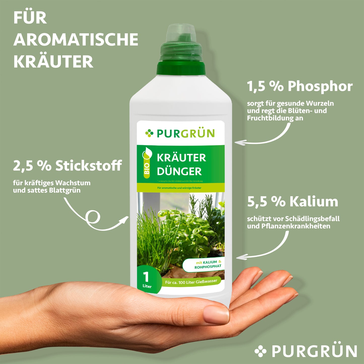Bio-Kräuterdünger 1 Liter