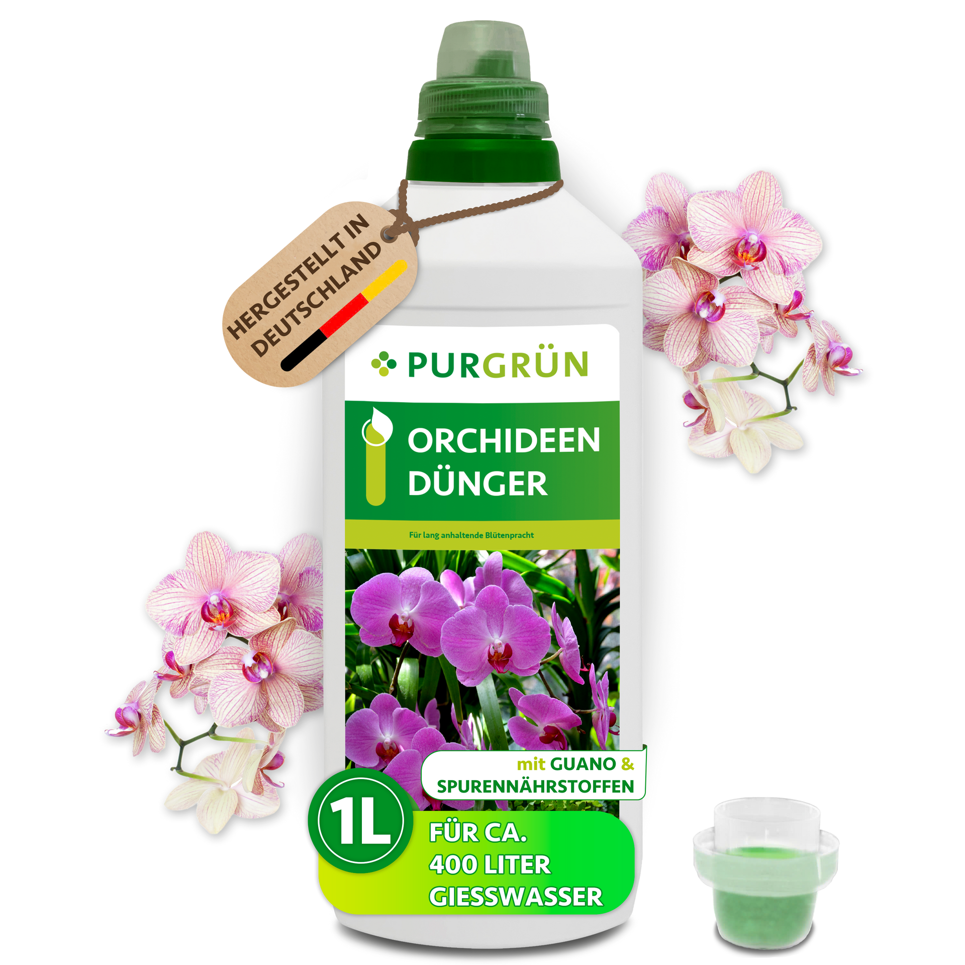 orchideen aufbewahren Purgrün Orchideendünger 1 Liter