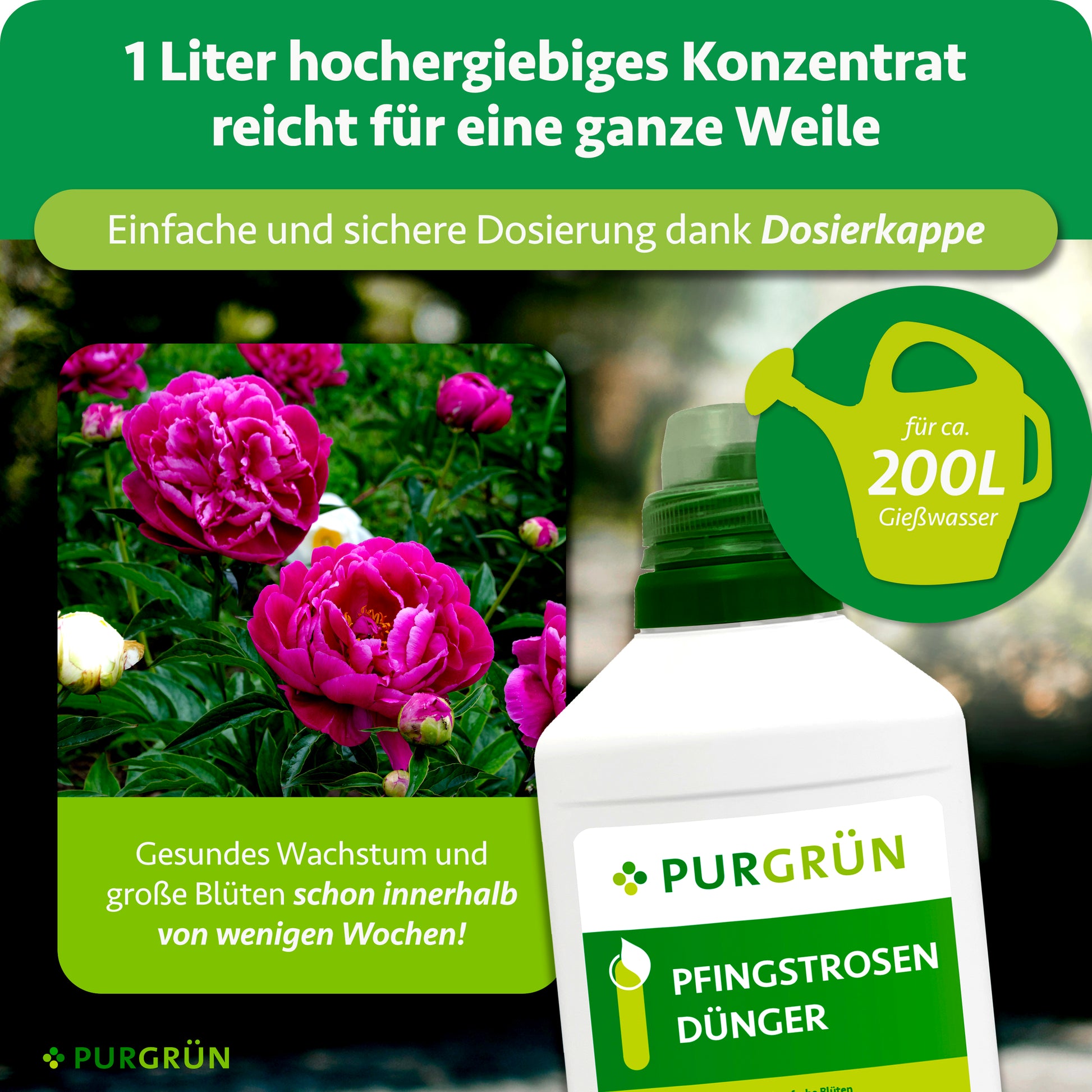 Purgrün Pfingstrosen-Dünger 1 Liter