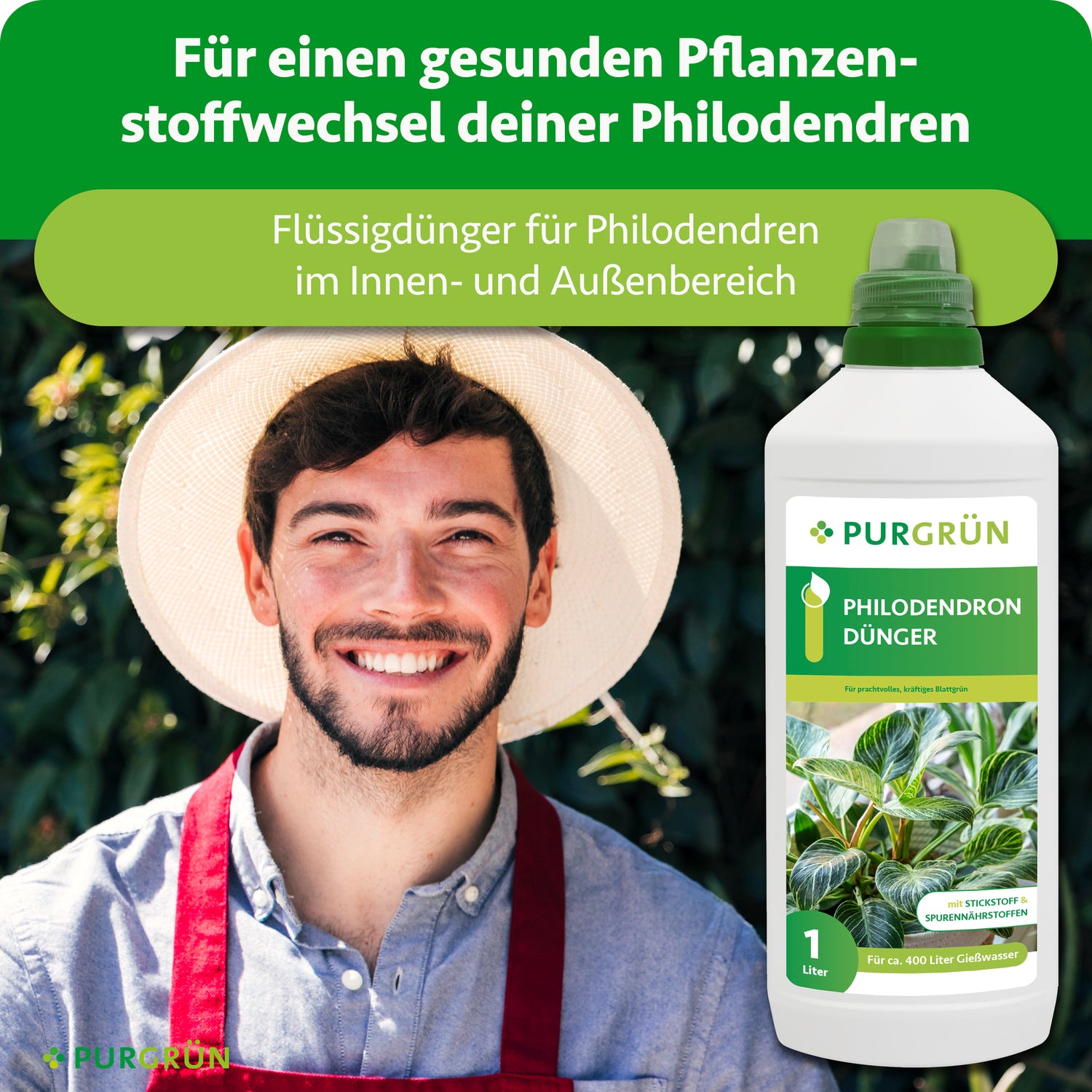 Purgrün Philodendron-Dünger 1 Liter
