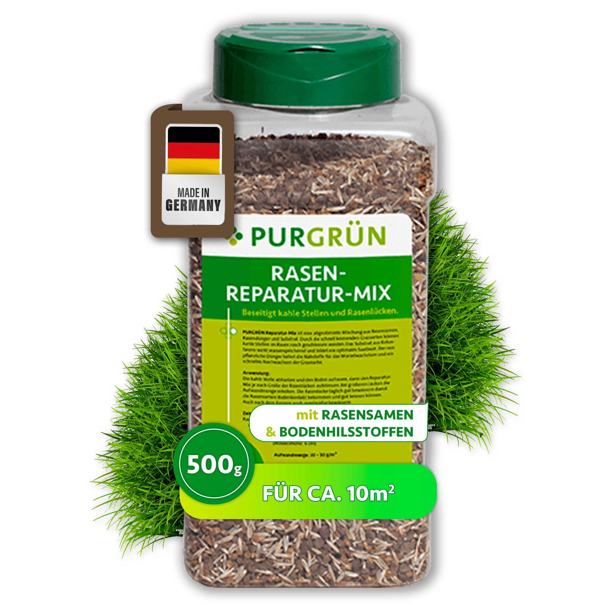 wie lange kann man rasensamen aufbewahren Purgrün Rasen-Reparatur-Mix 0,5 kg