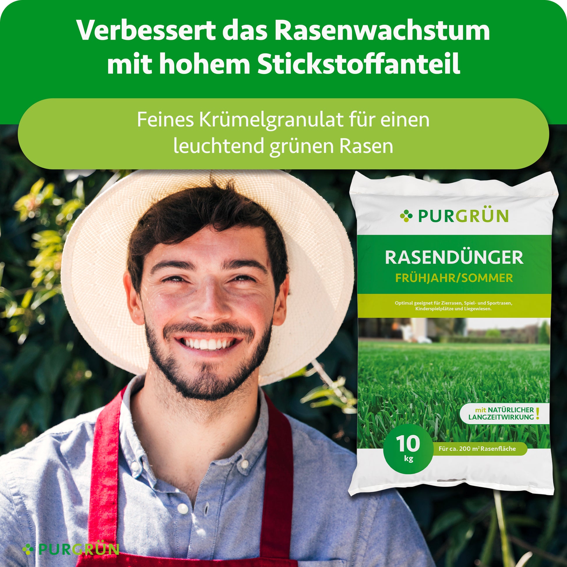grüner rasen dünger Rasendünger 10 kg – Purgrün