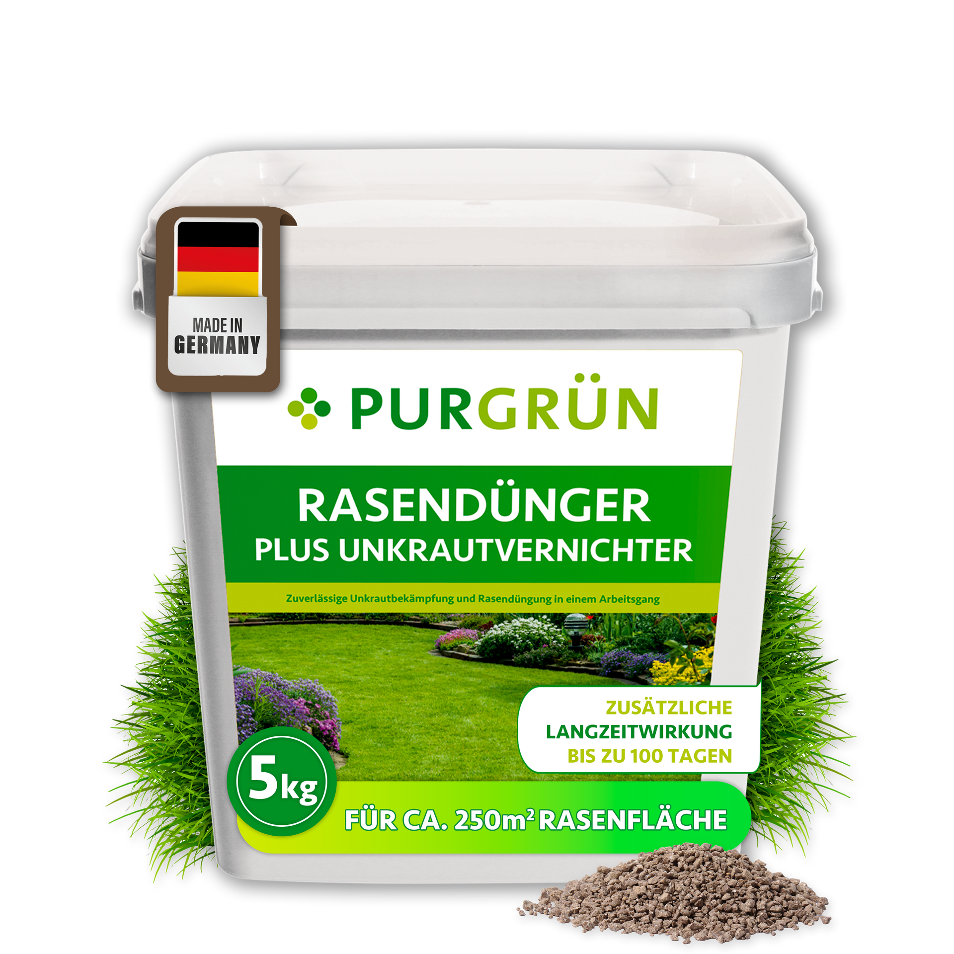 Rasendünger mit Unkrautvernichter 5 kg – Purgrün