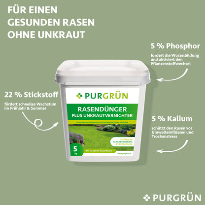 Rasendünger mit Unkrautvernichter 5 kg