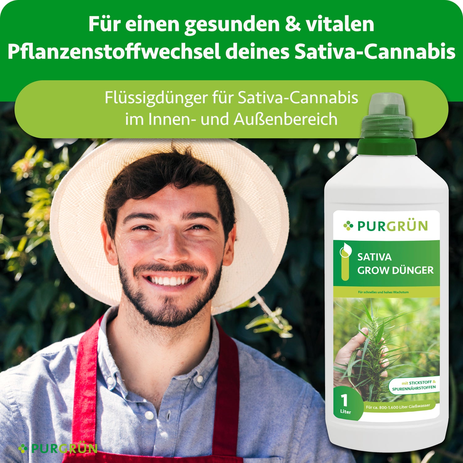 Sativa-Grow-Dünger 1 Liter – Purgrün
