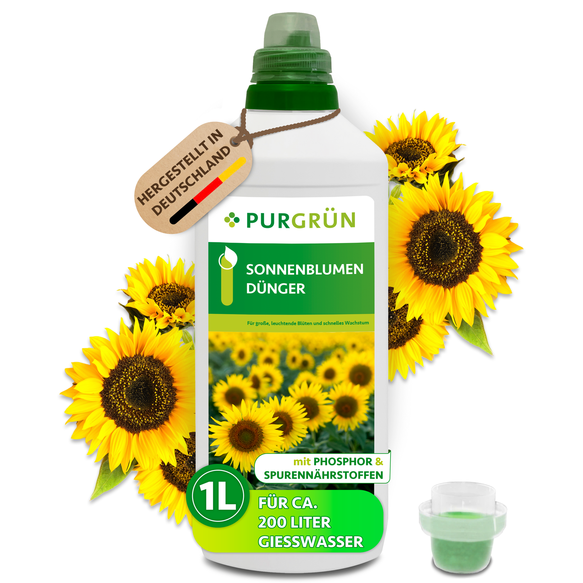 sonnenblumen aufbewahren Purgrün Sonnenblumen-Dünger 1 Liter