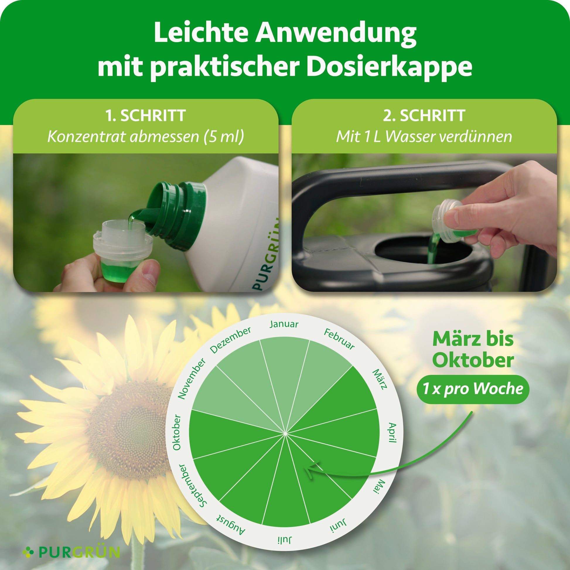 Purgrün Sonnenblumen-Dünger 1 Liter