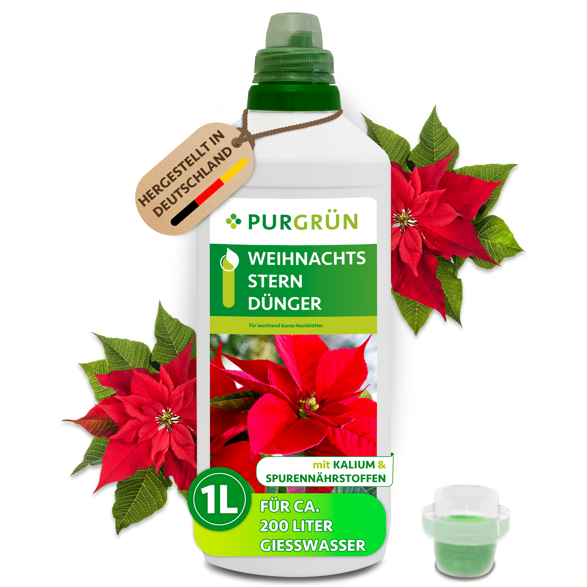 Purgrün Weihnachtsstern-Dünger 1 Liter