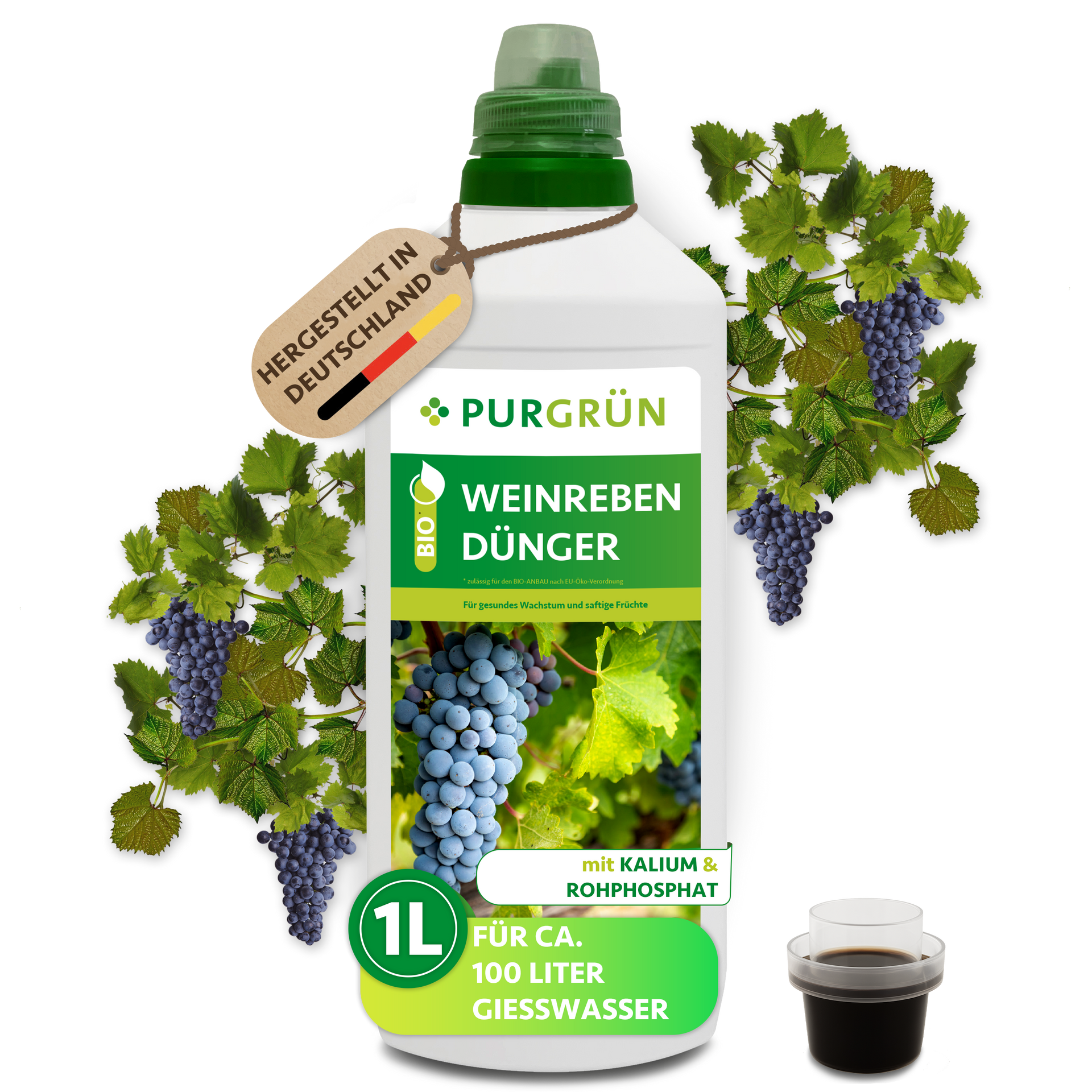Purgrün Bio-Weinreben-Dünger 1 Liter