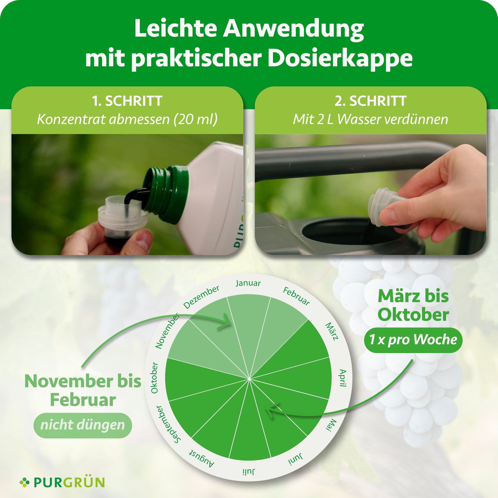Purgrün Bio-Weinreben-Dünger 1 Liter