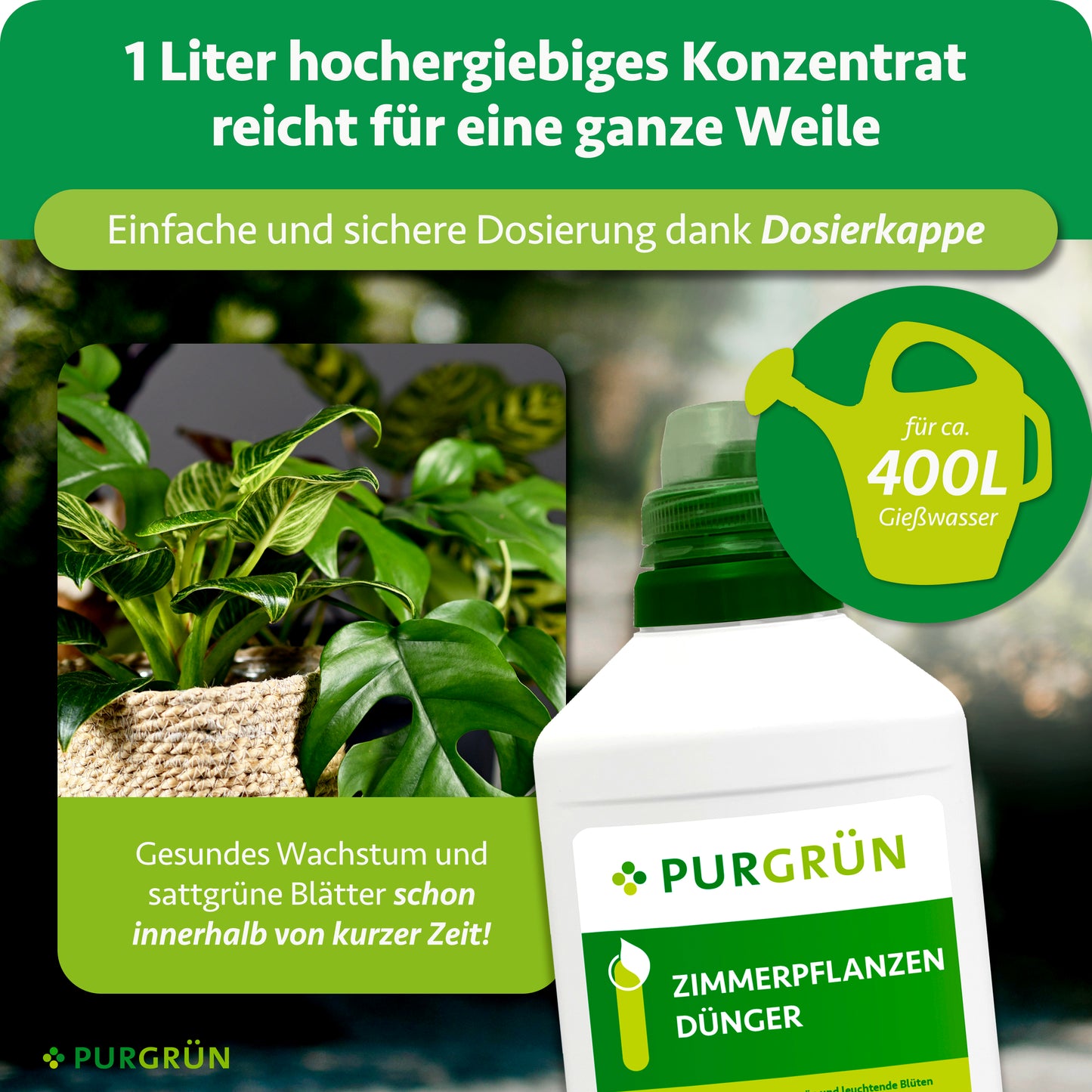 Zimmerpflanzen-Dünger 1 Liter - 3 für 2