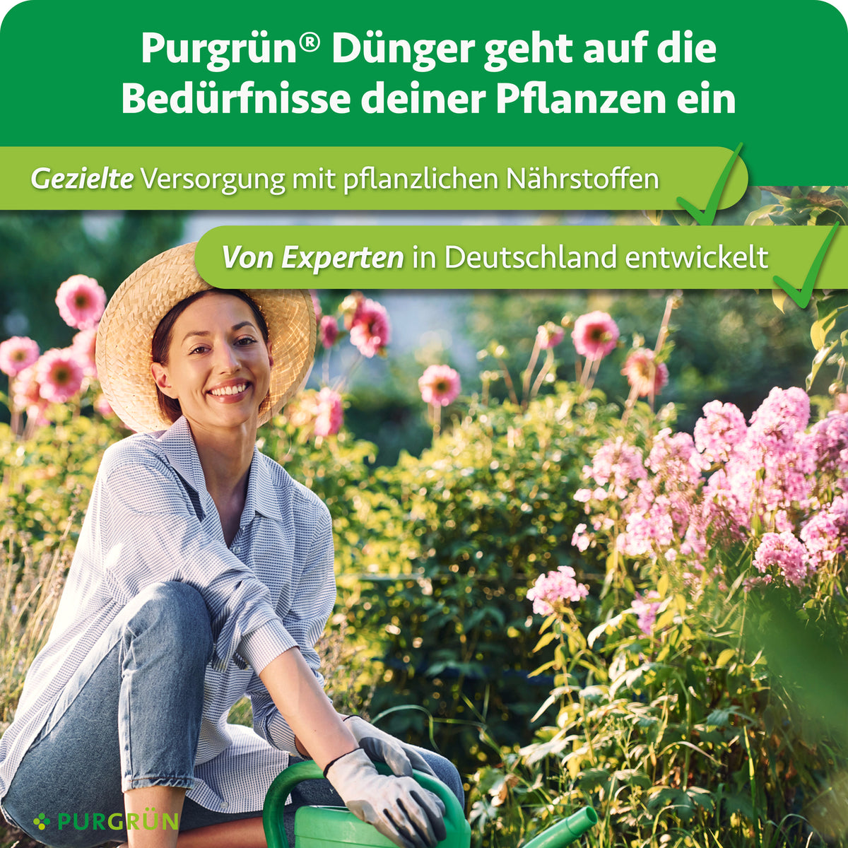 Purgrün Bio-Vinasse-Dünger: gezielte Versorgung mit pflanzlichen Nährstoffen, von Experten in Deutschland entwickelt.