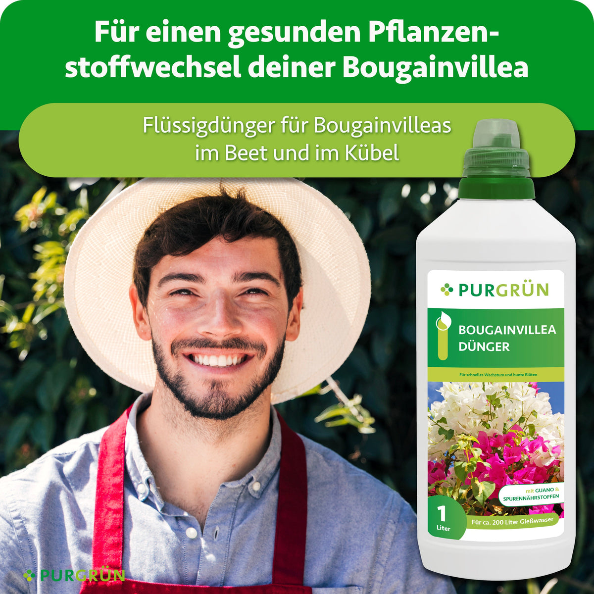 Purgrün Bougainvillea-Dünger 1 Liter
