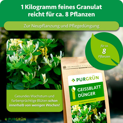 1 kg feines Granulat reicht für ca. 8 Pflanzen und eignet sich zur Neupflanzung und Pflegedüngung. Gesundes Wachstum und farbenprächtige Blüten werden innerhalb weniger Wochen versprochen.