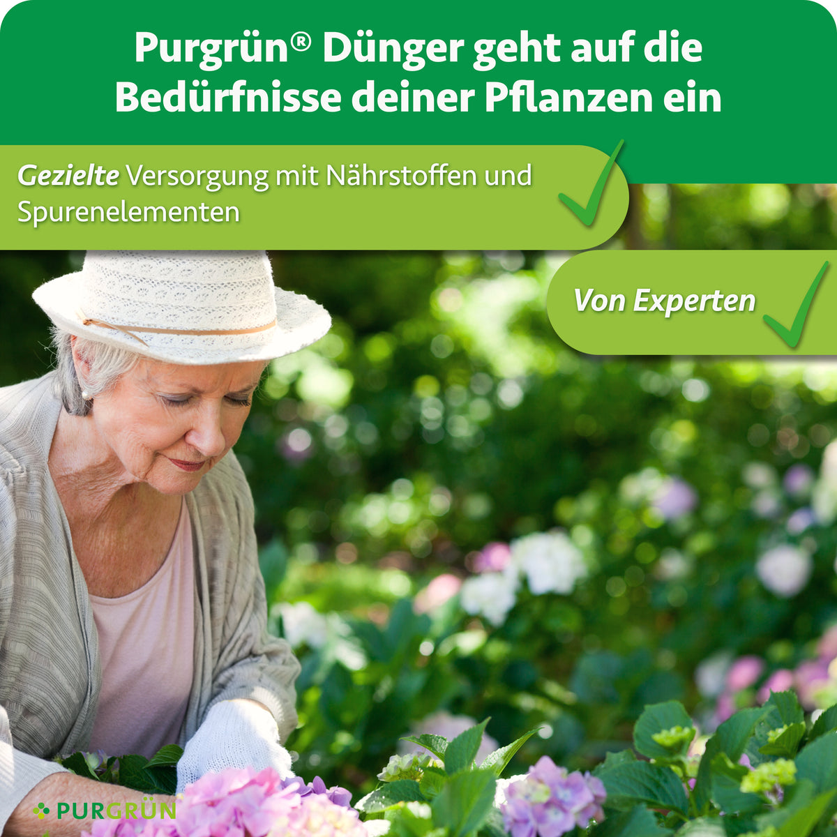 Purgrün Universaldünger: gezielte Versorgung mit Nährstoffen und Spurenelementen, von Experten in Deutschland entwickelt.