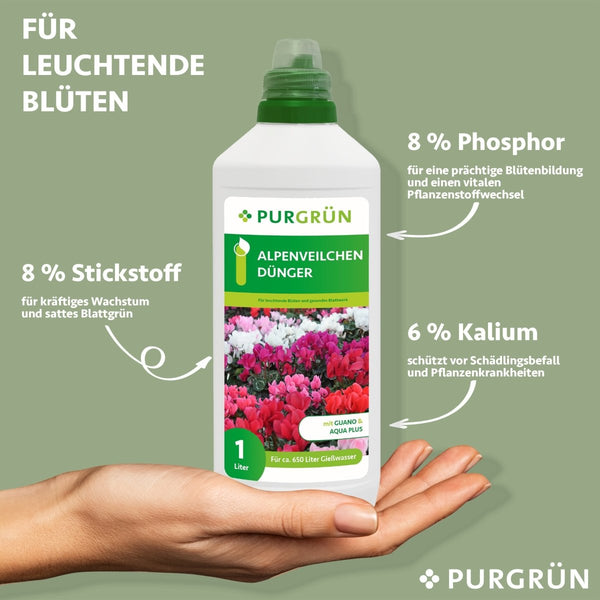 Alpenveilchen-Dünger 1 Liter - Purgrün