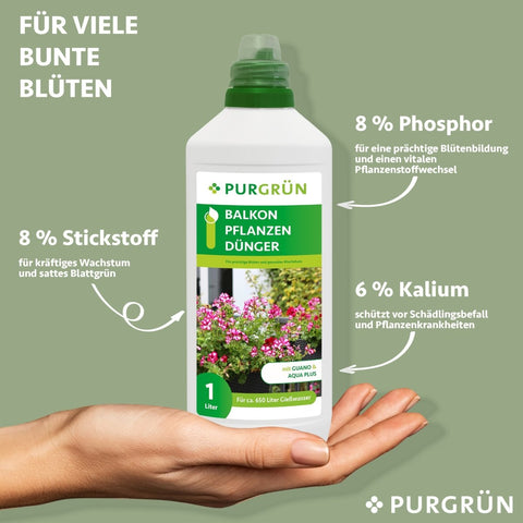 Balkonpflanzen-Dünger 1 Liter - Purgrün