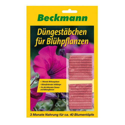 Beckmann Düngestäbchen für Blühpflanzen (40 Stck.) - Purgrün