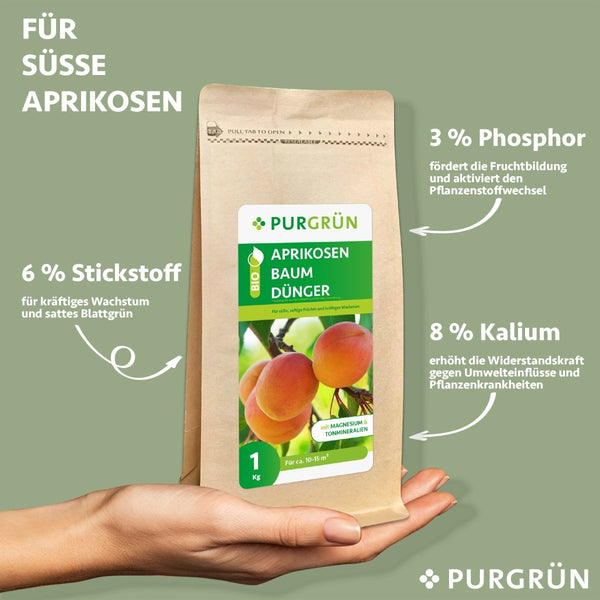 Bio-Aprikosenbaum-Dünger 1 kg - Purgrün