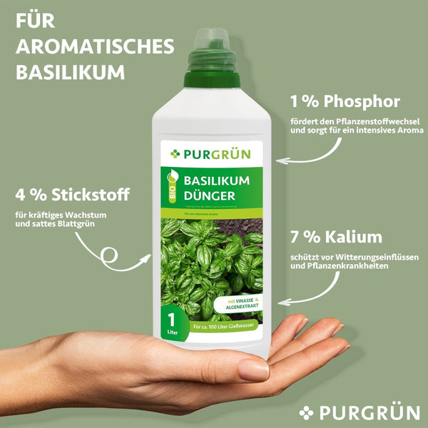 Bio-Basilikum-Dünger 1 Liter - Purgrün