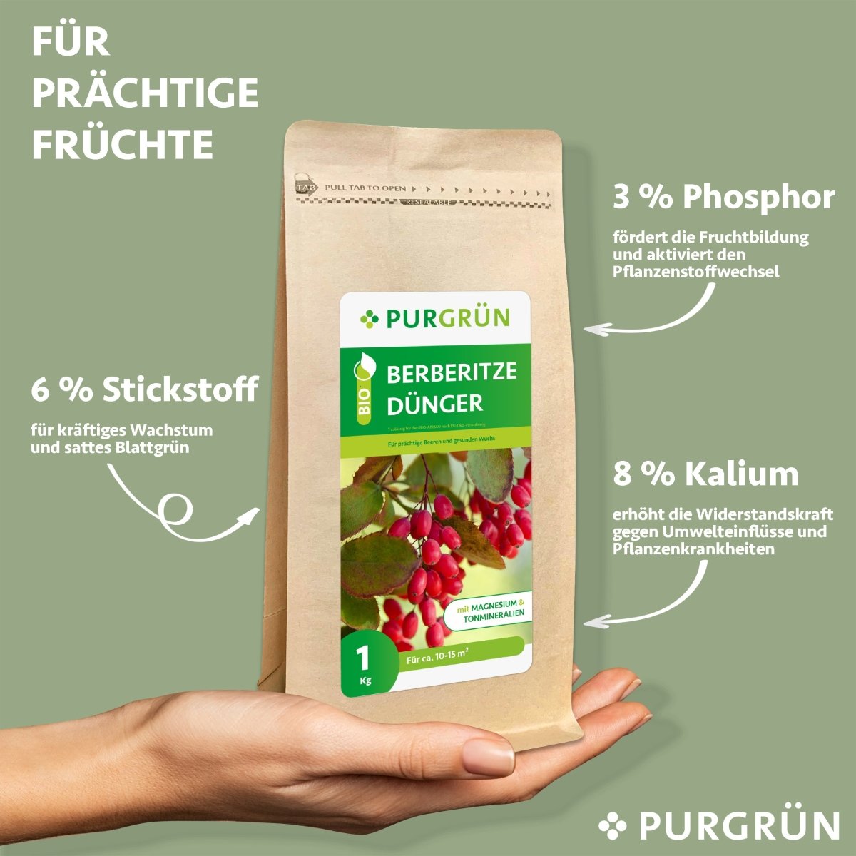 Bio-Berberitze-Dünger 1 kg - Purgrün