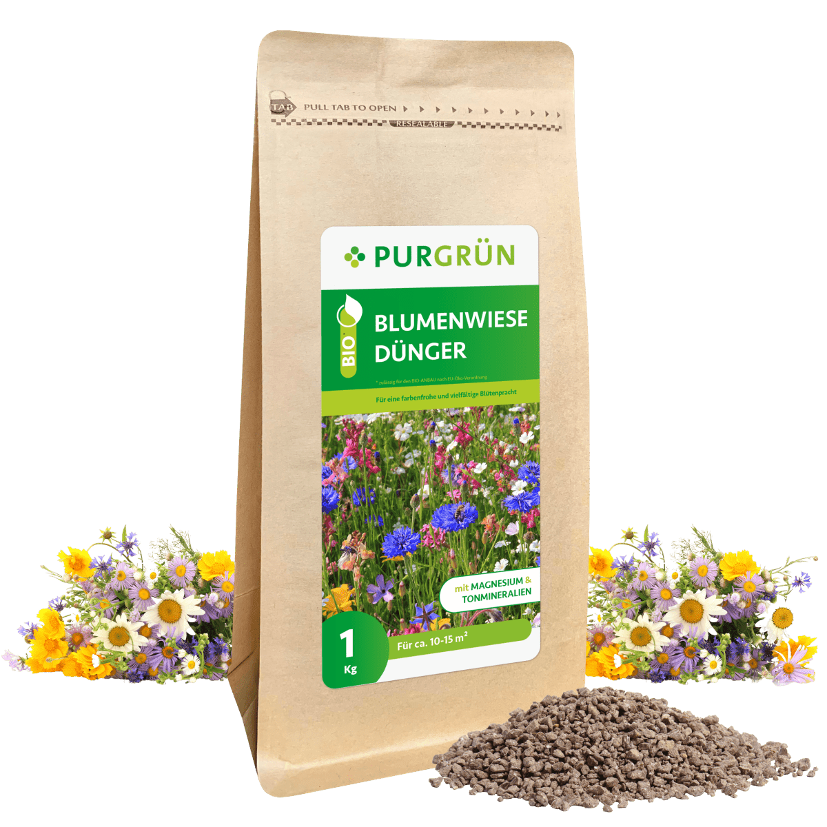 Bio-Blumenwiese-Dünger 1 kg - Purgrün
