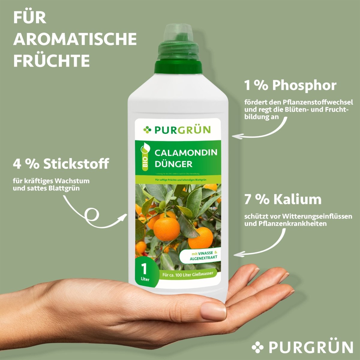 Bio-Calamondin-Dünger 1 Liter - Purgrün