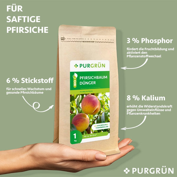 Bio-Pfirsichbaum-Dünger 1 kg - Purgrün