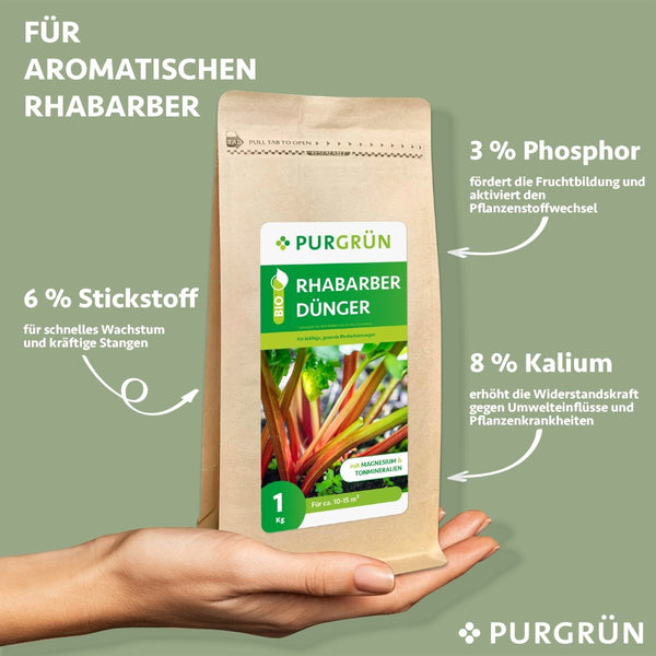 Bio-Rhabarber-Dünger 1 kg - Purgrün