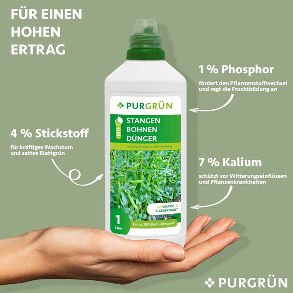 Bio-Stangenbohnen-Dünger 1 Liter - Purgrün