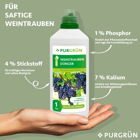 Bio-Weintrauben-Dünger 1 Liter - Purgrün