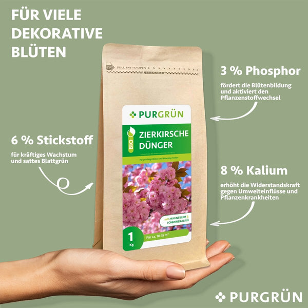 Bio-Zierkirsche-Dünger 1 kg - Purgrün