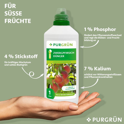 Bio-Zwergpfirsich-Dünger 1 Liter - Purgrün