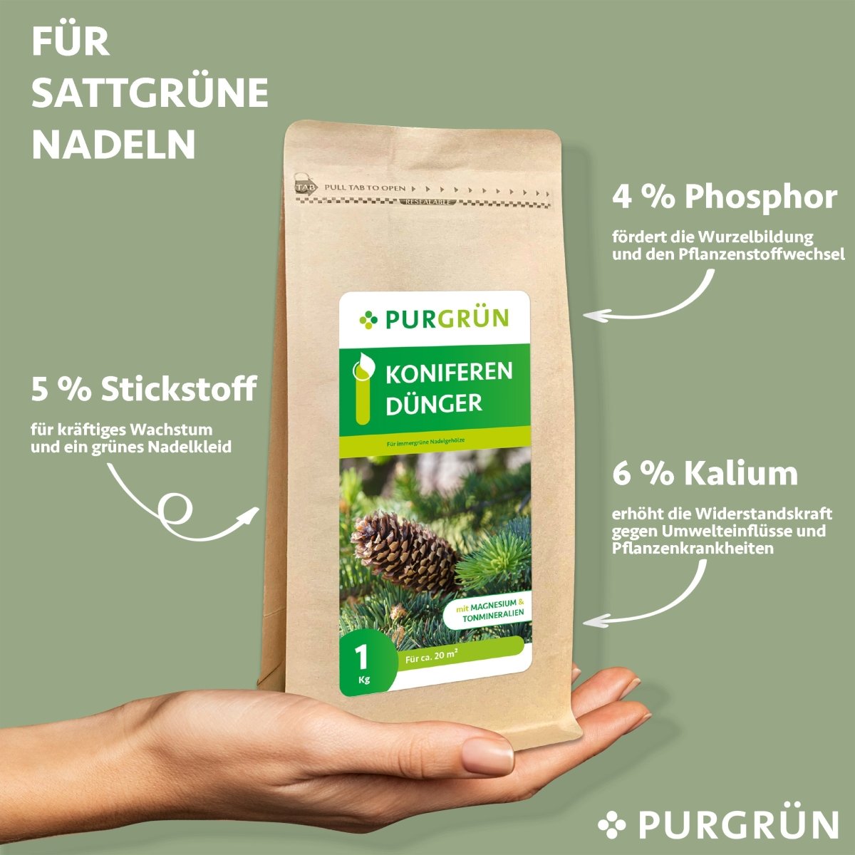 Koniferendünger 1 kg - Purgrün