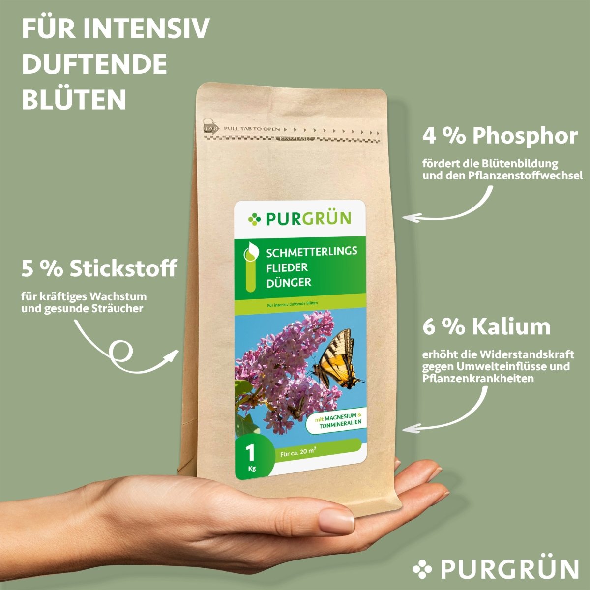 Schmetterlingsflieder-Dünger 1 kg - Purgrün