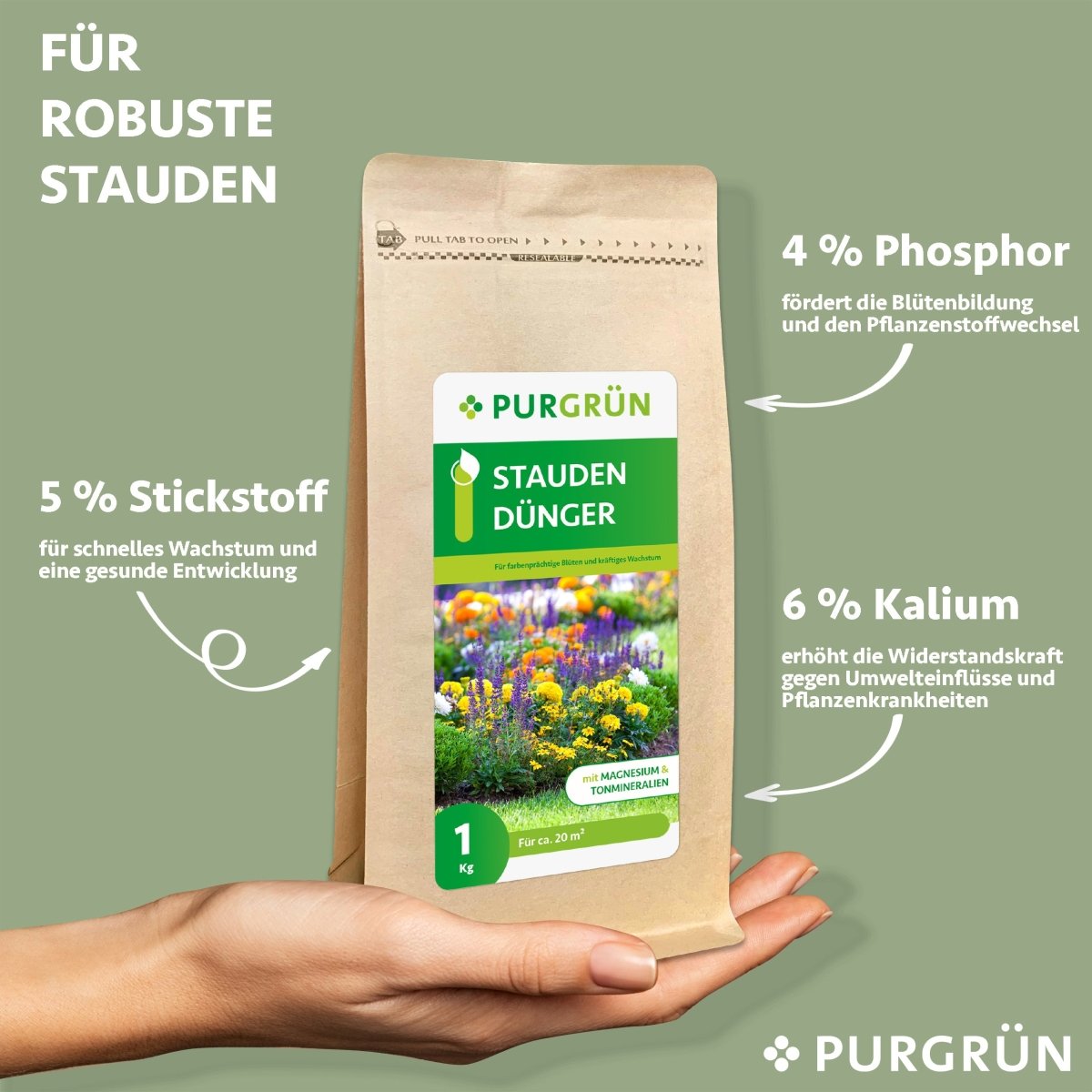 Staudendünger 1 kg - Purgrün