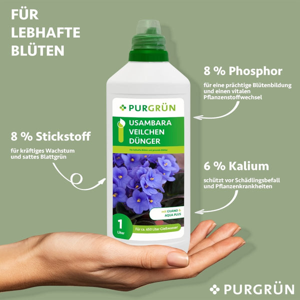 Usambaraveilchen-Dünger 1 Liter - Purgrün