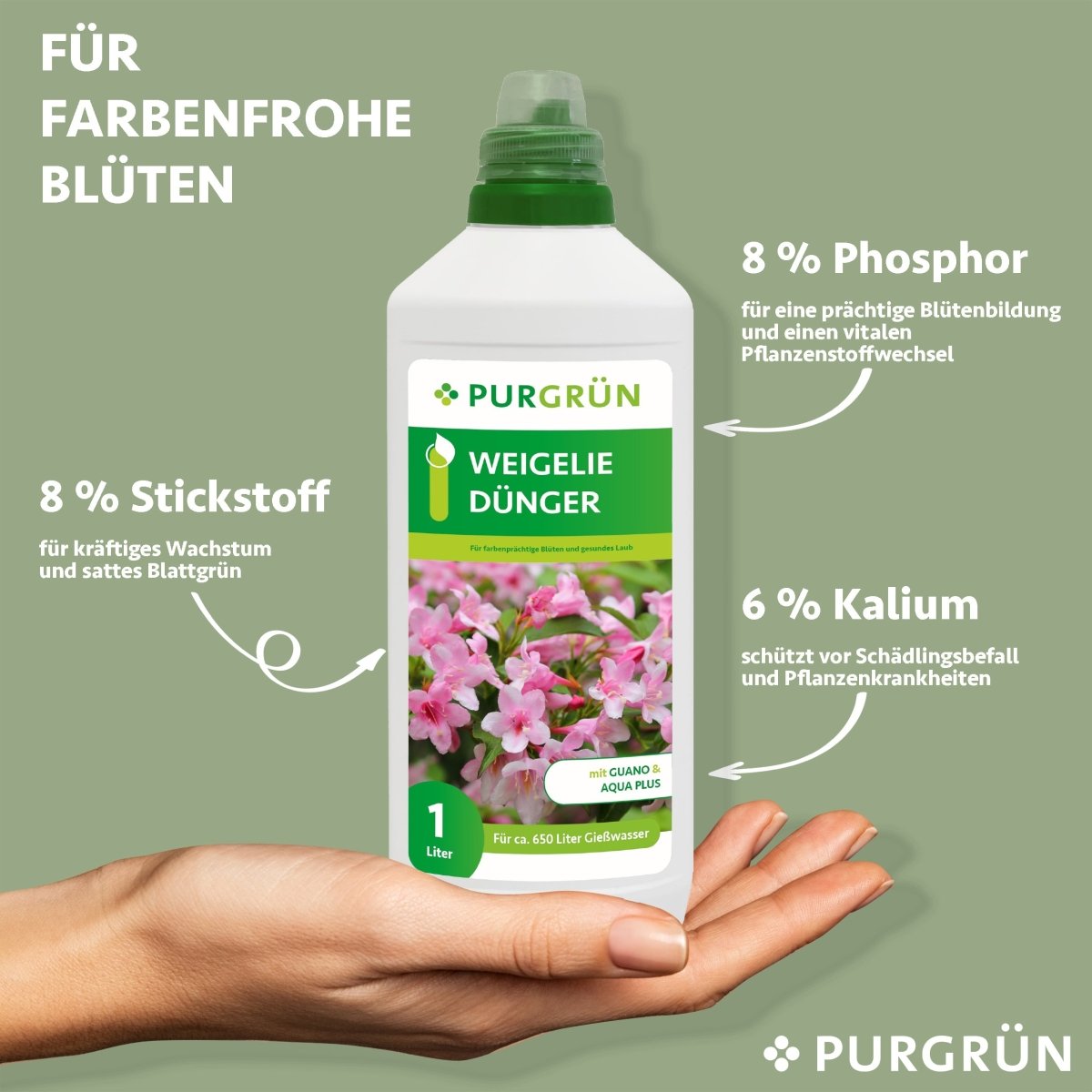 Weigelie-Dünger 1 Liter - Purgrün