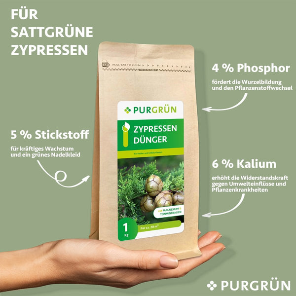 Zypressen-Dünger 1 kg - Purgrün
